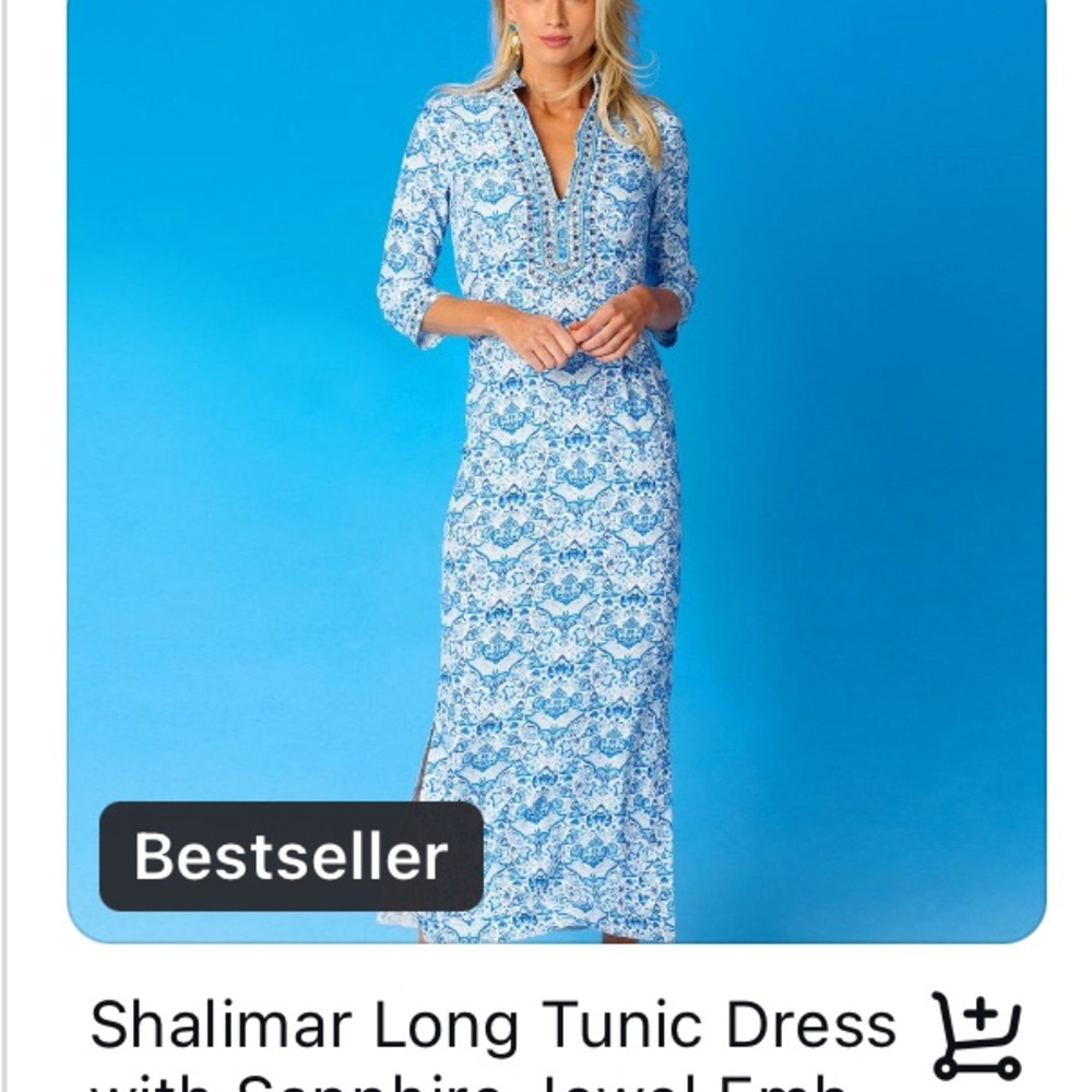 Nicoblu turquoise dress with tags. Never worn. Beautiful beading.